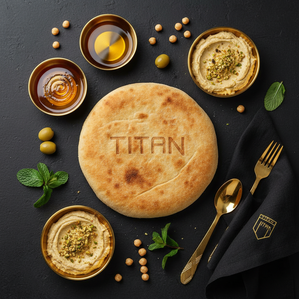 TITAN Algerian Vegan Harcha Semolina Flatbread Breakfast