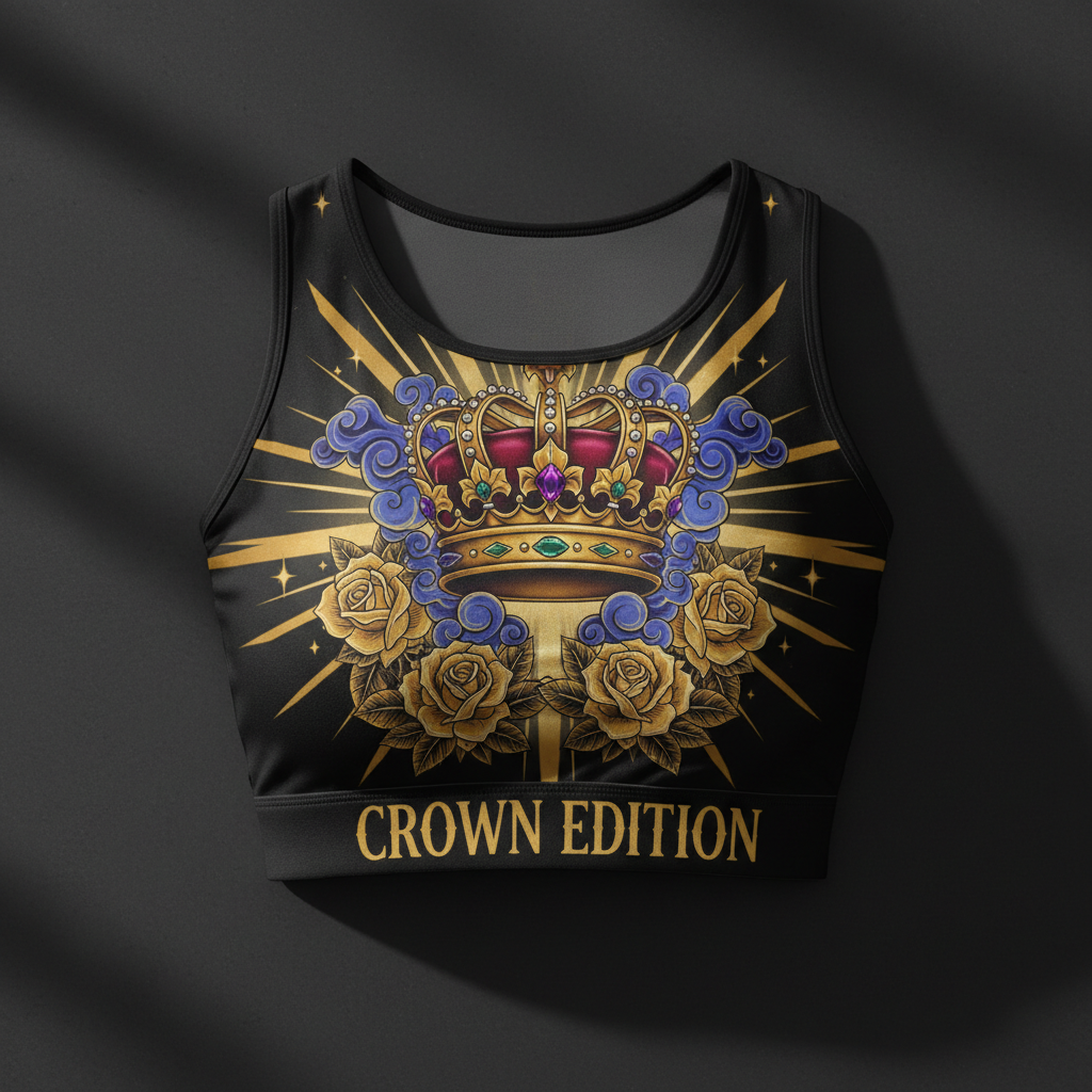 Glorified Women's Crop Top — TITAN Crown Edition tattoo artwork