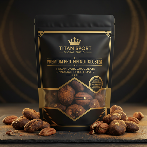 Crown High-Protein Cinnamon Spice Dark Chocolate Pecan Clusters