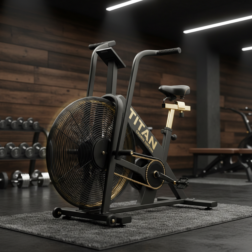 TITAN Crown Edition Assault Air Bike matte black gold