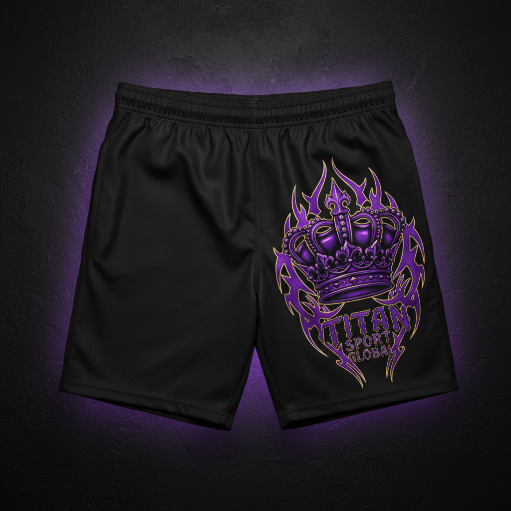 TITAN Men's Crown Edition Swim Trunks Electric Purple Gold