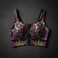TITAN Crop Top - Moisture-Wicking Built-In Bra Athletic Fit