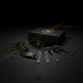 TITAN Flag Football Set Blackout Crown — matte black with gold crown logo