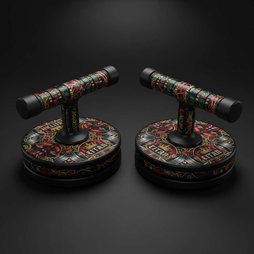 TITAN Rotating Push-Up Handles — 360° Rotation Crown Edition