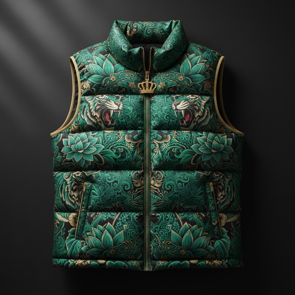 TITAN Crown Edition Women's Tiger Lotus Puffer Vest
