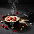 TITAN Protein Instant Oatmeal – Raspberry White Chocolate, premium product photography