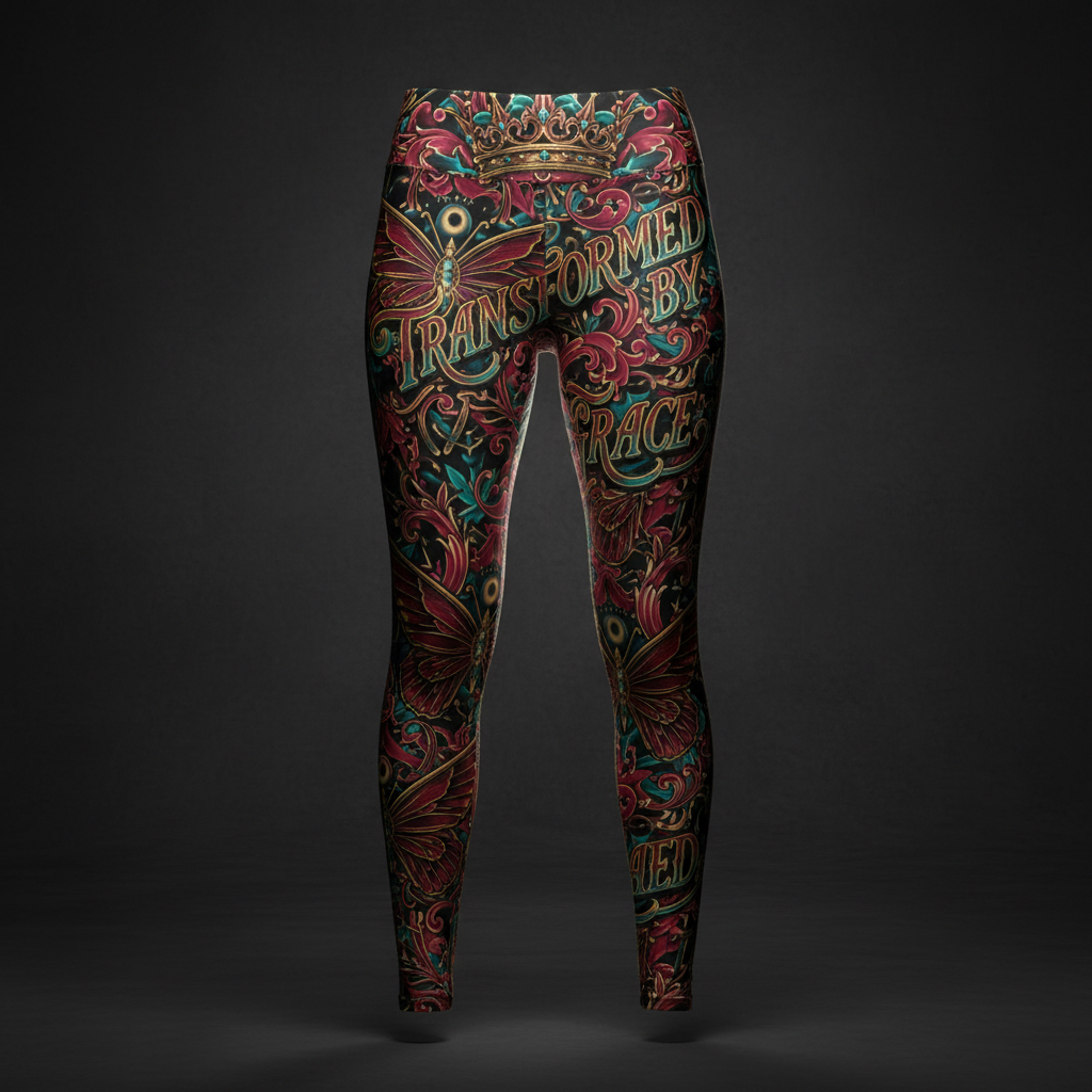 Women's Leggings — Transformed By Grace — Crown Edition