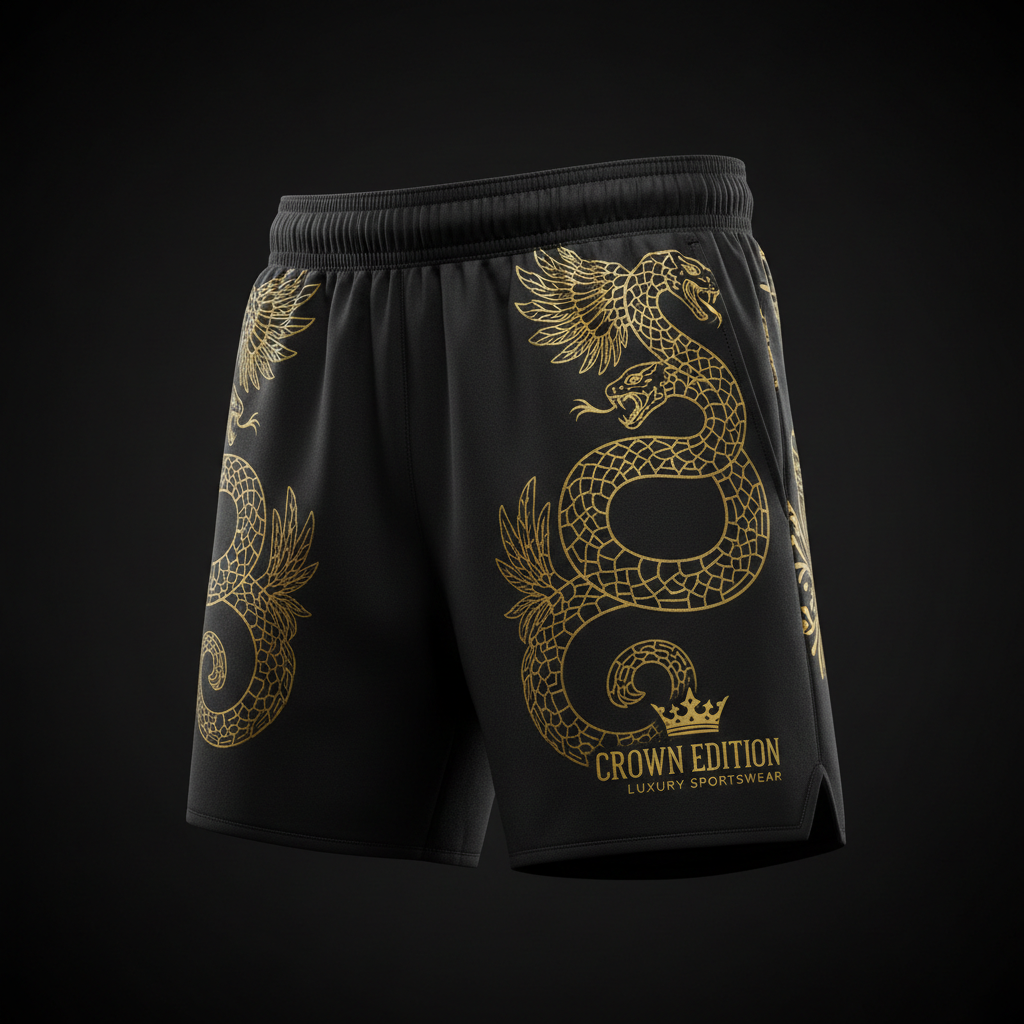 TITAN Aztec Serpent Training Shorts — Quetzal Edition