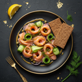 TITAN Norwegian Gravlax Salad Seafood Lunch Plate