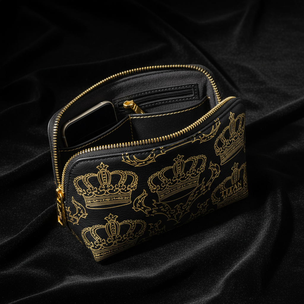 TITAN Golf Valuables Pouch Crown Edition