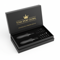 TITAN Crown Edition Gum Stimulator & Interdental Brush Set — matte black travel case
