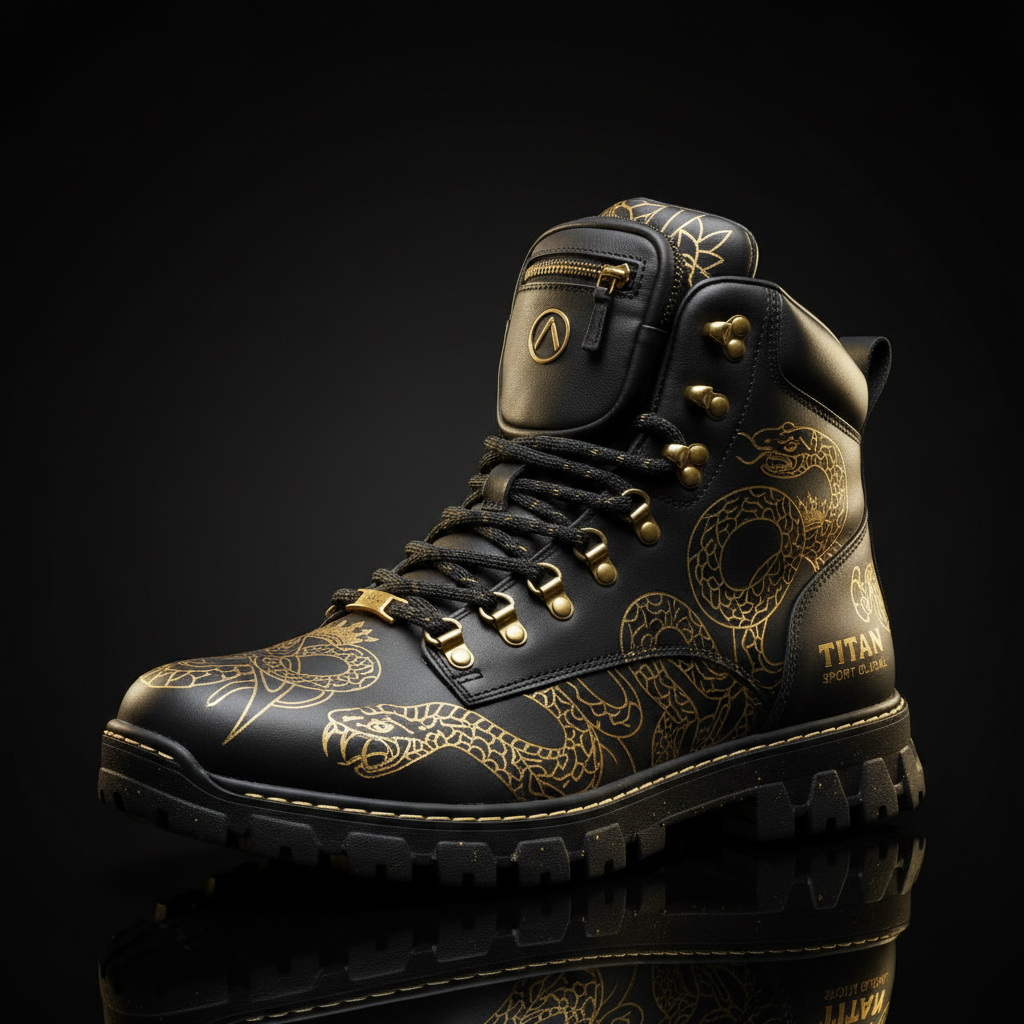 TITAN Hiking Boot — Serpent Tattoo Crown Edition
