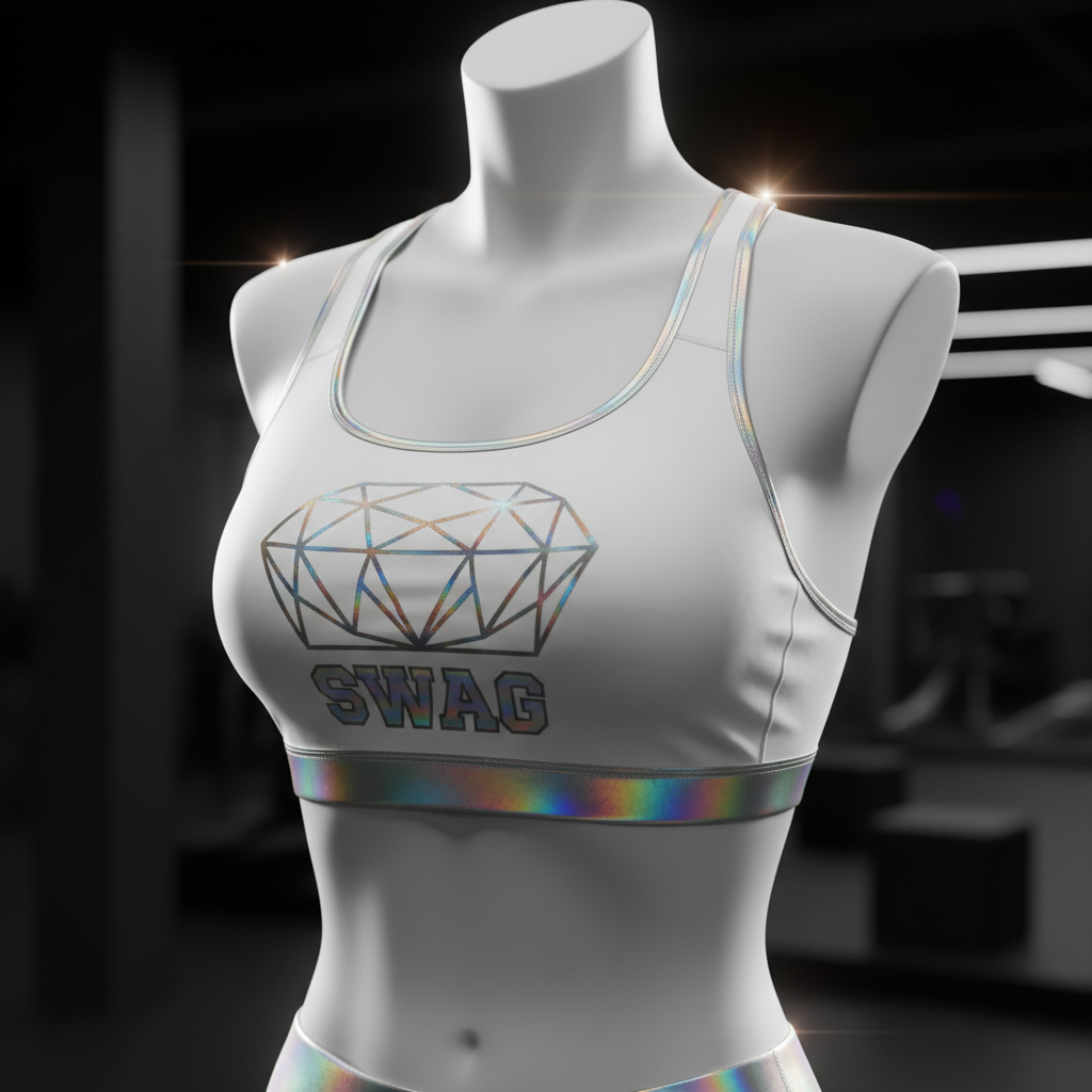TITAN Women's Elite Sports Bra Diamond Crown SWAG Edition ghost mannequin