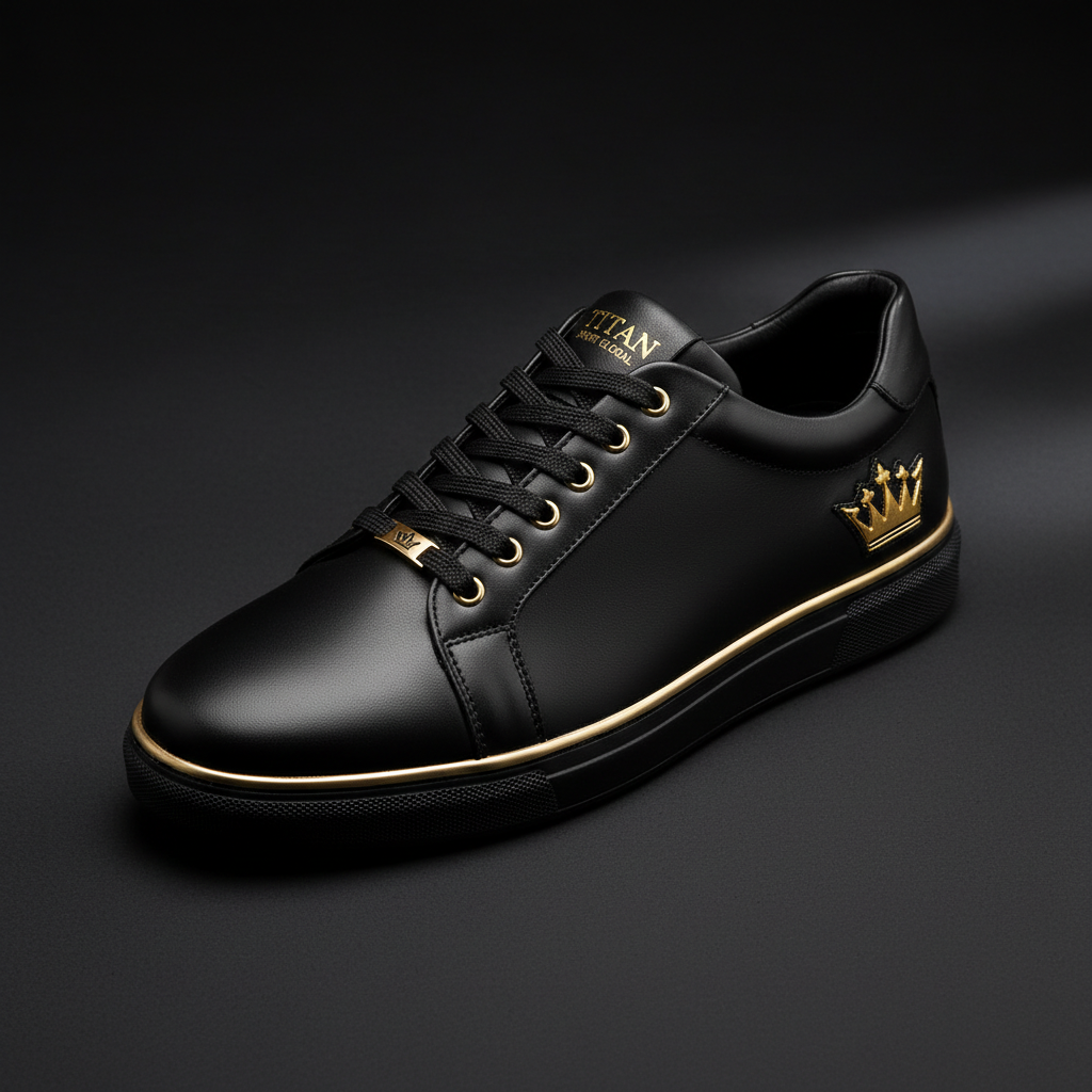 TITAN Men's Dress Sneaker Crown Gold Edition