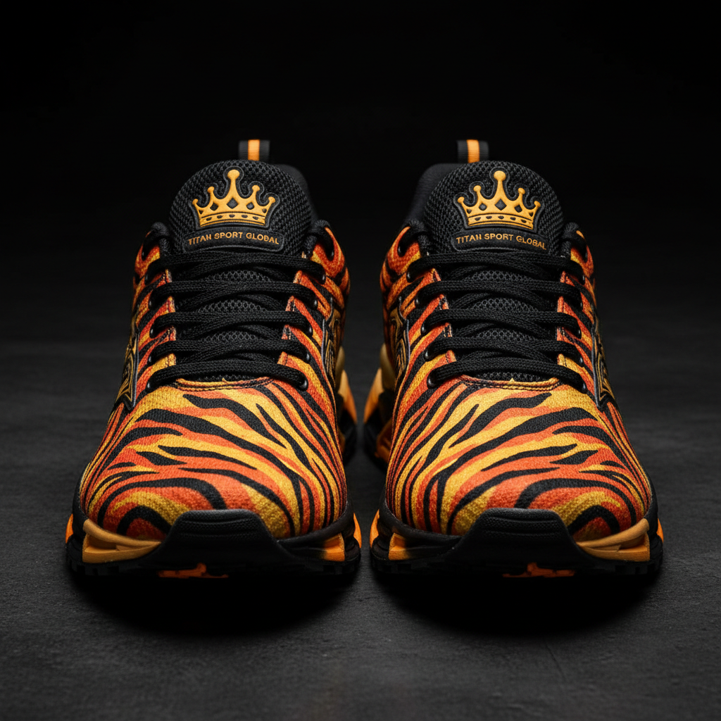 TITAN Women's Tiger Flame Crown Training Shoes flat lay