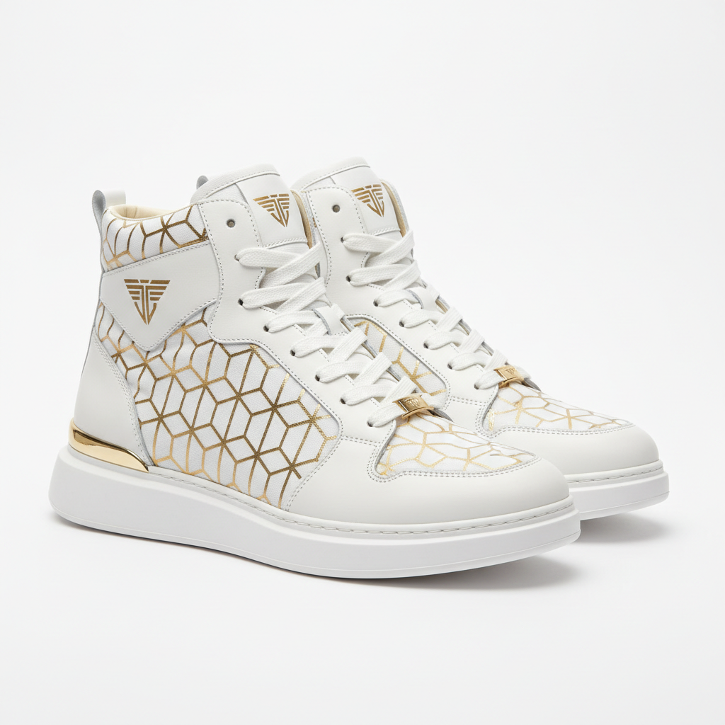 TITAN White Gold Geometric High Top Elite Edition