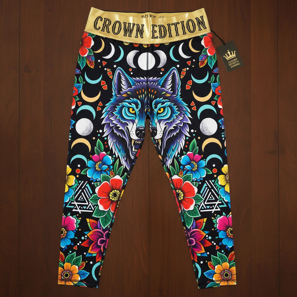 TITAN Plus Women's Wild Moon Wolf Leggings — Inclusive Crown Edition