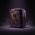 TITAN Athlete Insulated Lunch Bag Black & Gold — Crown Edition serpent roses tattoo side-angle shot