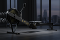 TITAN Crown Edition Air Resistance Rowing Machine matte black gold