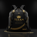 TITAN Swim Mesh Gear Bag Crown Edition — matte black with gold crown logo