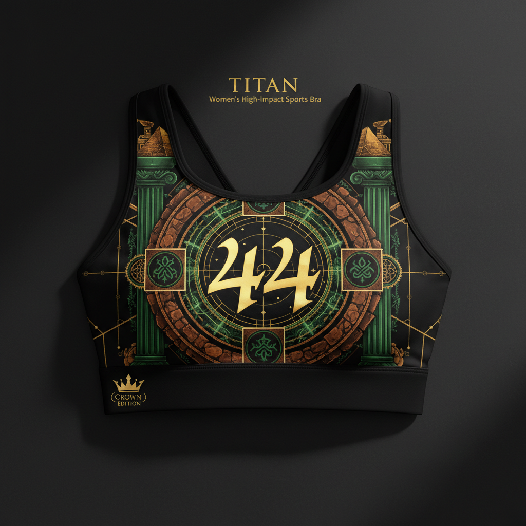 TITAN Women's High-Impact Sports Bra Master Number 44 Crown Edition
