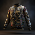 TITAN Unisex Mock Neck Sweatshirt - Crown Edition tattoo-style artwork
