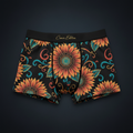 TITAN Women's Cozy Boxer Shorts Sunflower Queen Crown Edition
