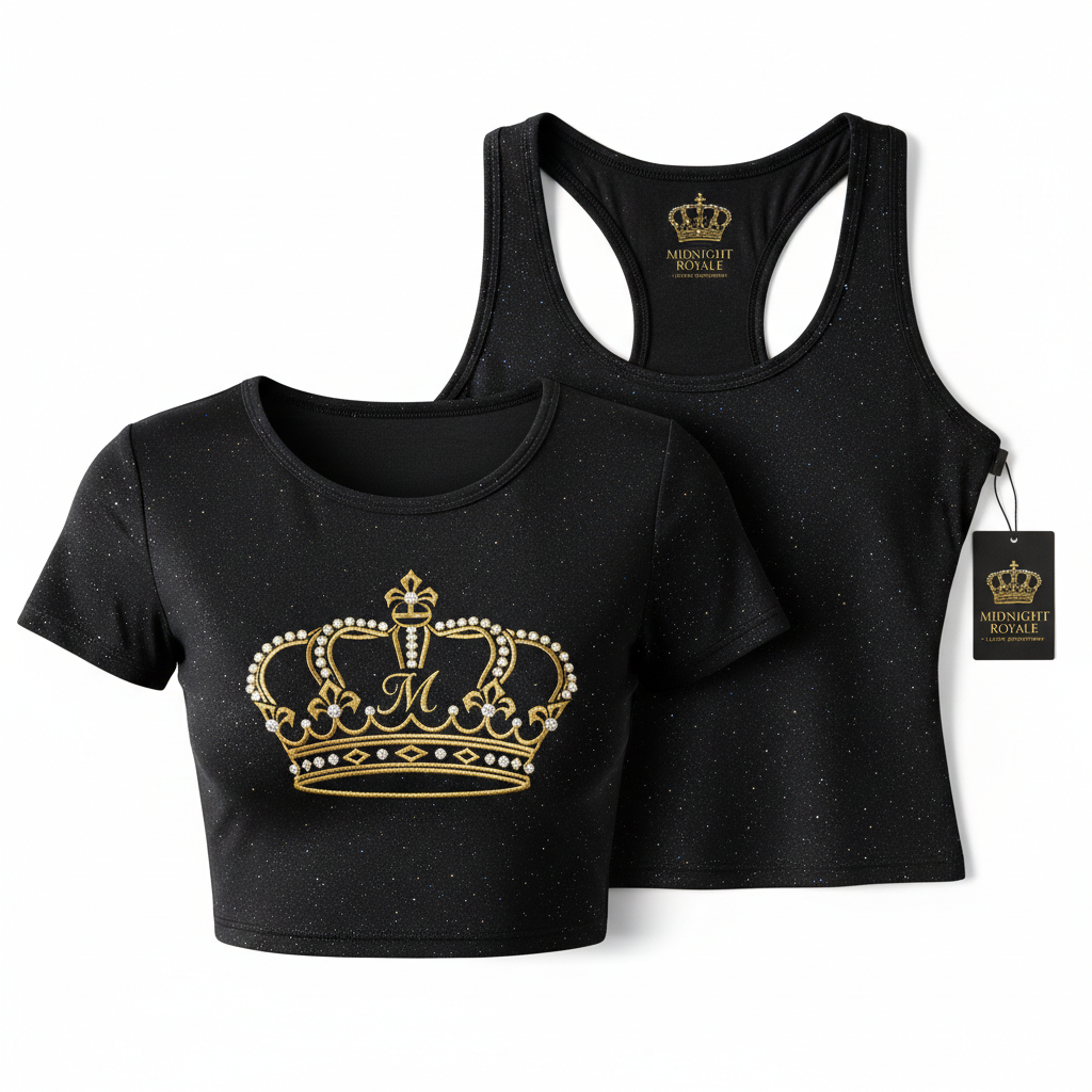 TITAN Midnight Royale Women’s Crop Top — Crown SWAG Edition
