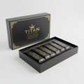 TITAN Protein Bar Variety Pack 10-Pack Crown Edition — matte black gift box