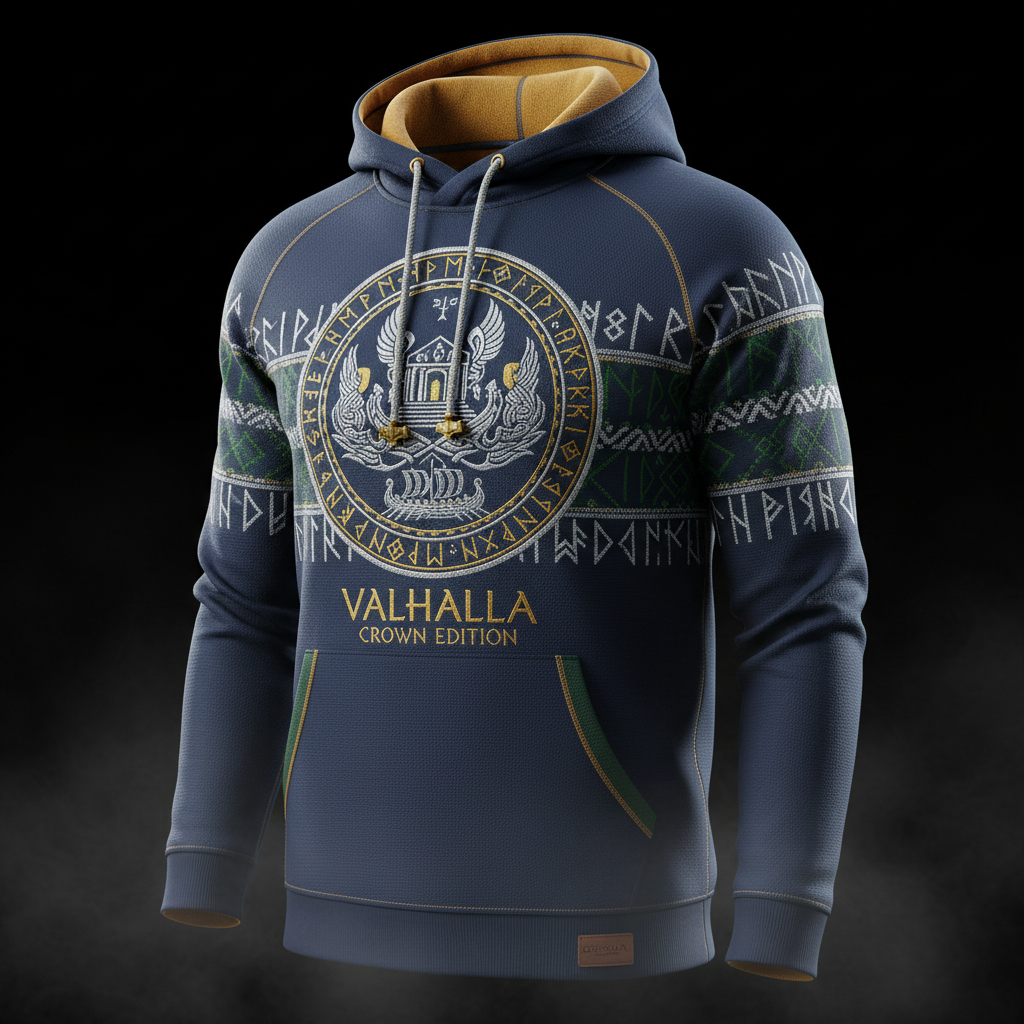 TITAN Norse Viking Rune Pullover Hoodie — Valhalla Edition