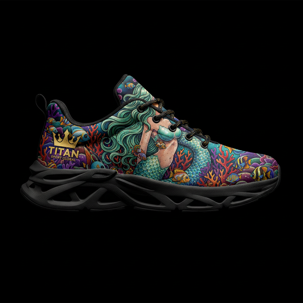 TITAN Crown Edition Color Mermaid Women's Training Shoe Color Tattoo Art