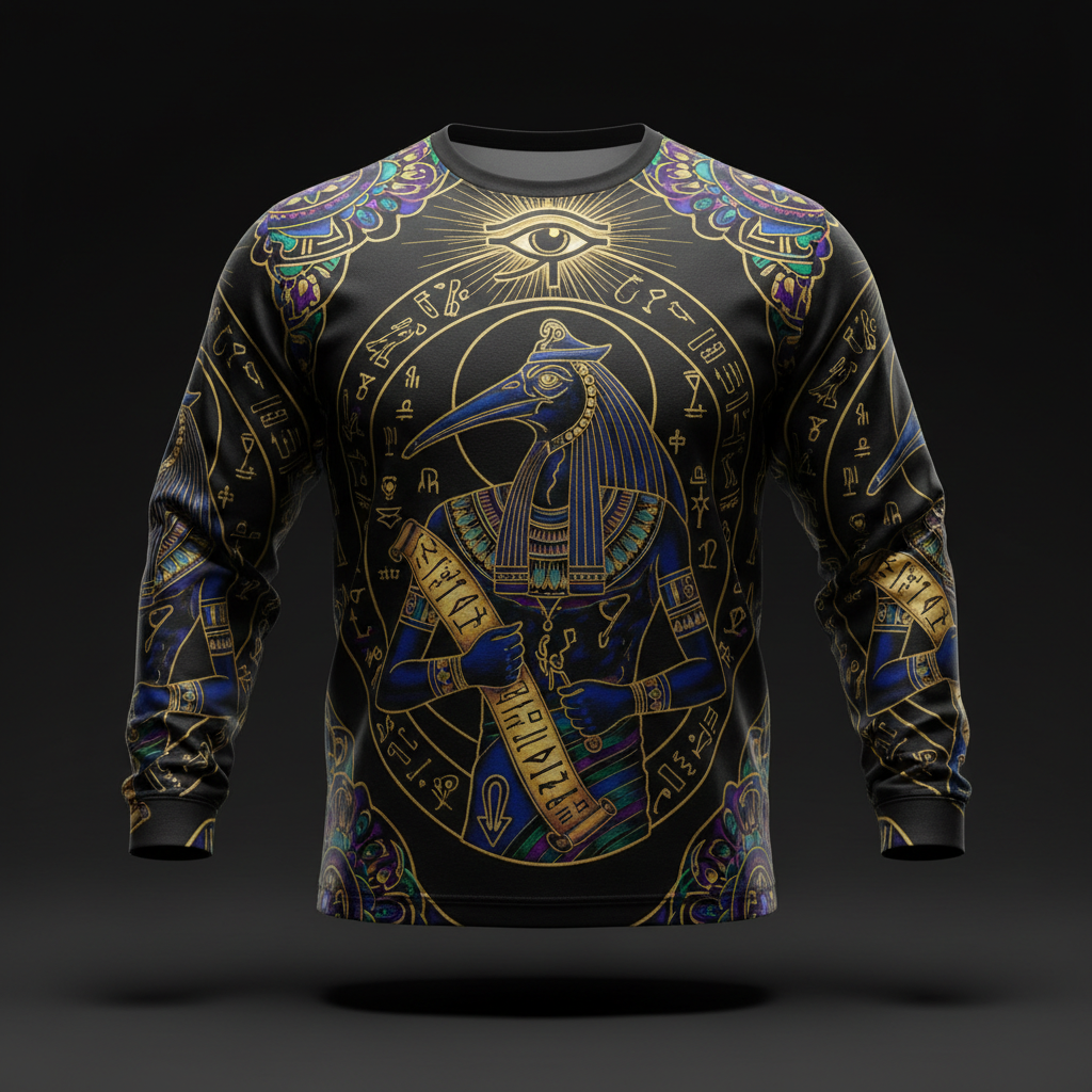TITAN Plus Men's Thoth Wisdom Long Sleeve — Spiritual Crown Edition sizes 1X–5X