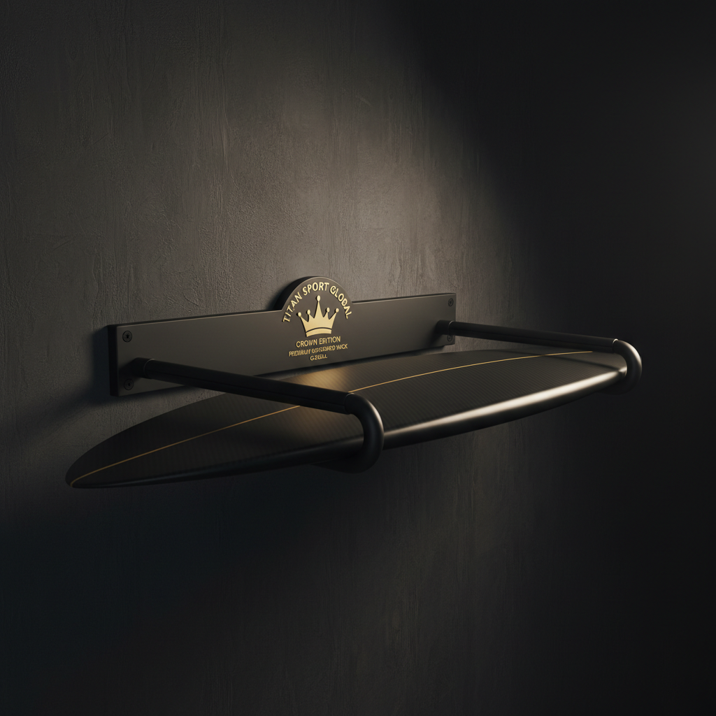 TITAN Crown Surfboard Wall Rack Steel Mount