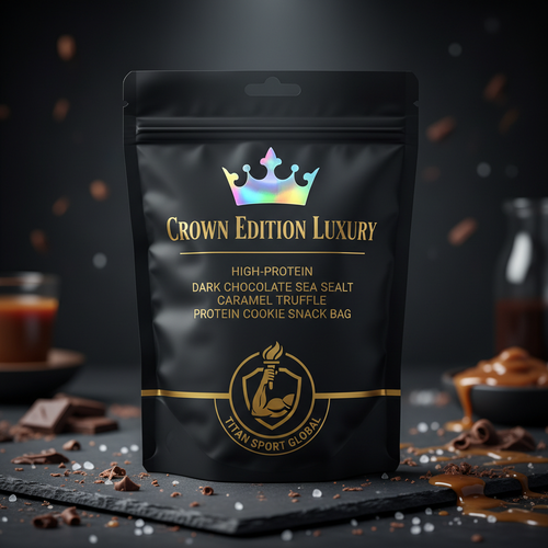 Crown Edition Dark Chocolate Truffle Caramel Protein Cookie — TITAN SPORT GLOBAL