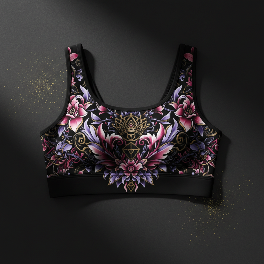 TITAN Crown Edition Women's Sports Bra — Sacred Bloom