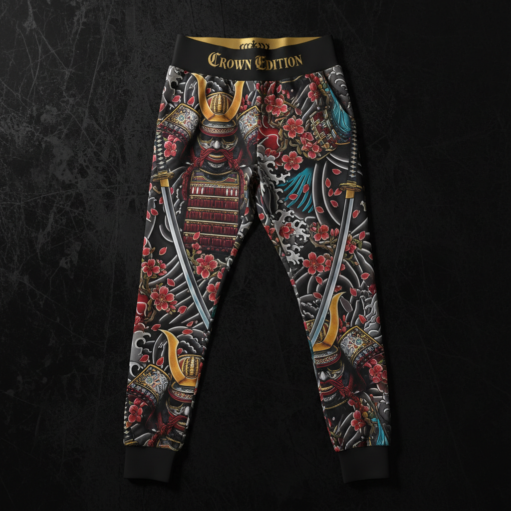 TITAN Crown Edition Tattoo Art Samurai Joggers Women's Athletic Bottoms