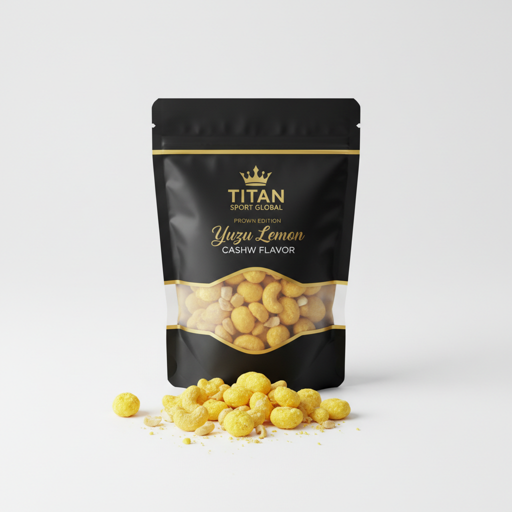 Crown Edition Yuzu Lemon Cashew Protein Bites — matte black Crown Edition pouch