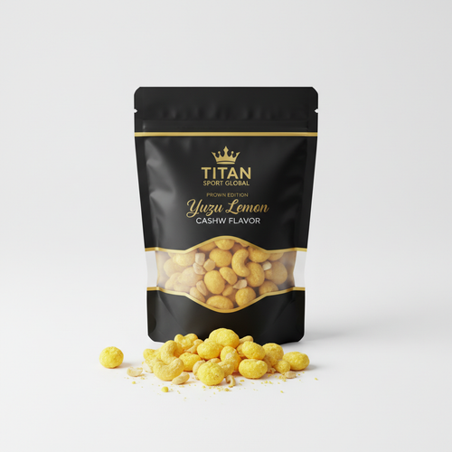 Crown Edition Yuzu Lemon Cashew Protein Bites — matte black Crown Edition pouch