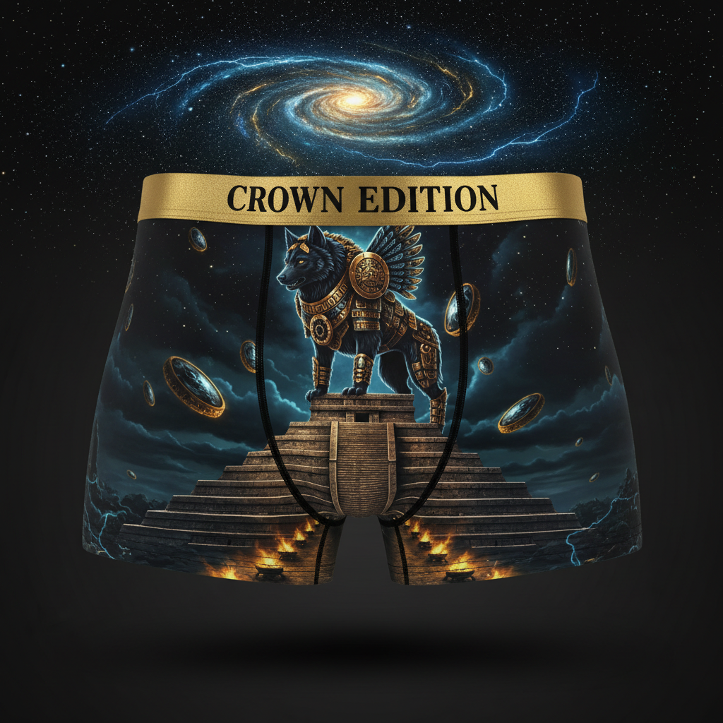 TITAN Teotihuacan Wolf Warrior Men's Boxer Briefs — Crown Edition