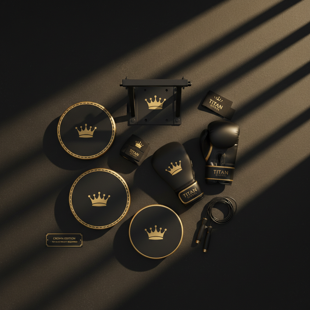 TITAN All-In-One Boxing Home Gym Pro Kit Crown Edition