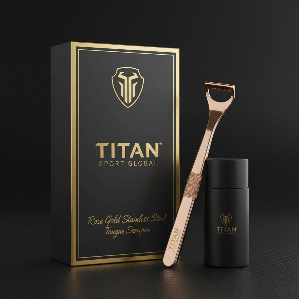 TITAN HER Tongue Scraper Rose Gold Stainless Steel