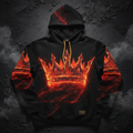 TITAN Men's Lava King Crown Pullover Hoodie — Volcanic King SWAG Edition