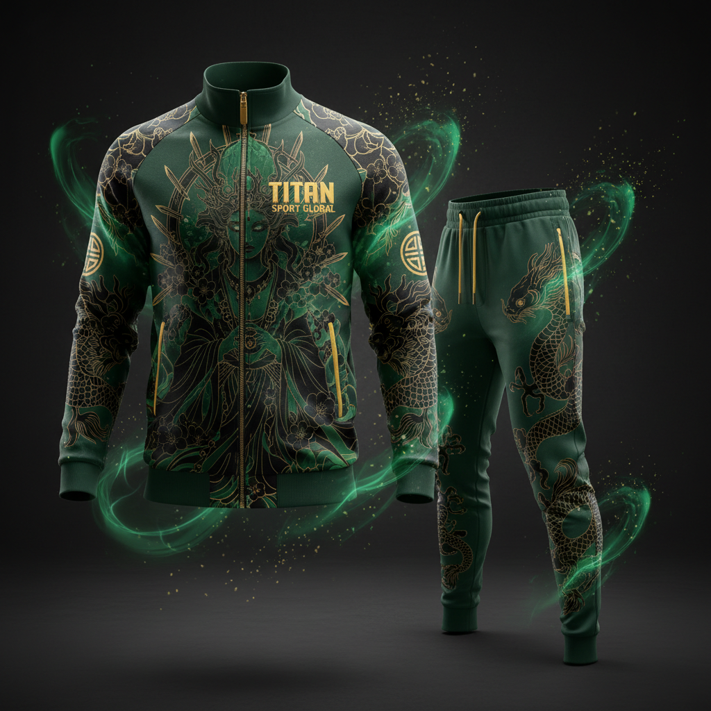 TITAN Crown Edition The Jade Empress Tracksuit Jade Green Black