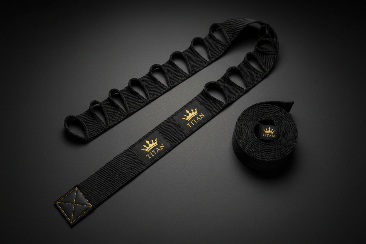 TITAN Stretching Strap Crown Edition - 10-loop heavy-duty nylon flexibility strap