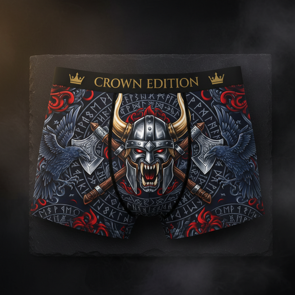 TITAN Crown Edition Men's Boxer Briefs — Viking Warrior Tattoo Art