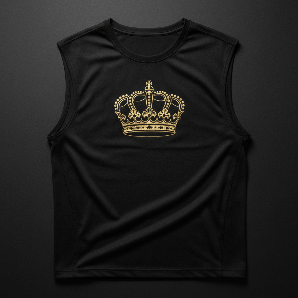 TITAN Crown Muscle Tee Midnight Black