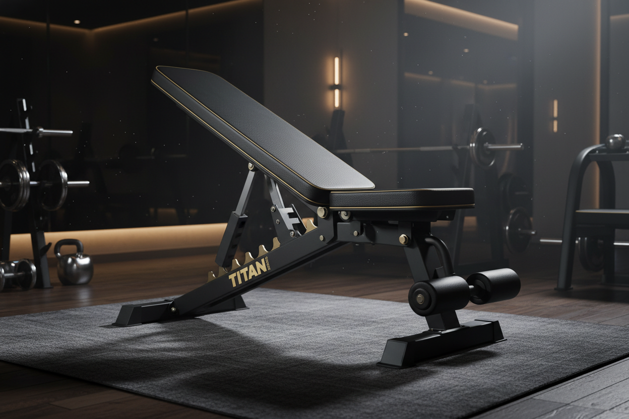 TITAN Crown Edition Decline Bench matte black gold