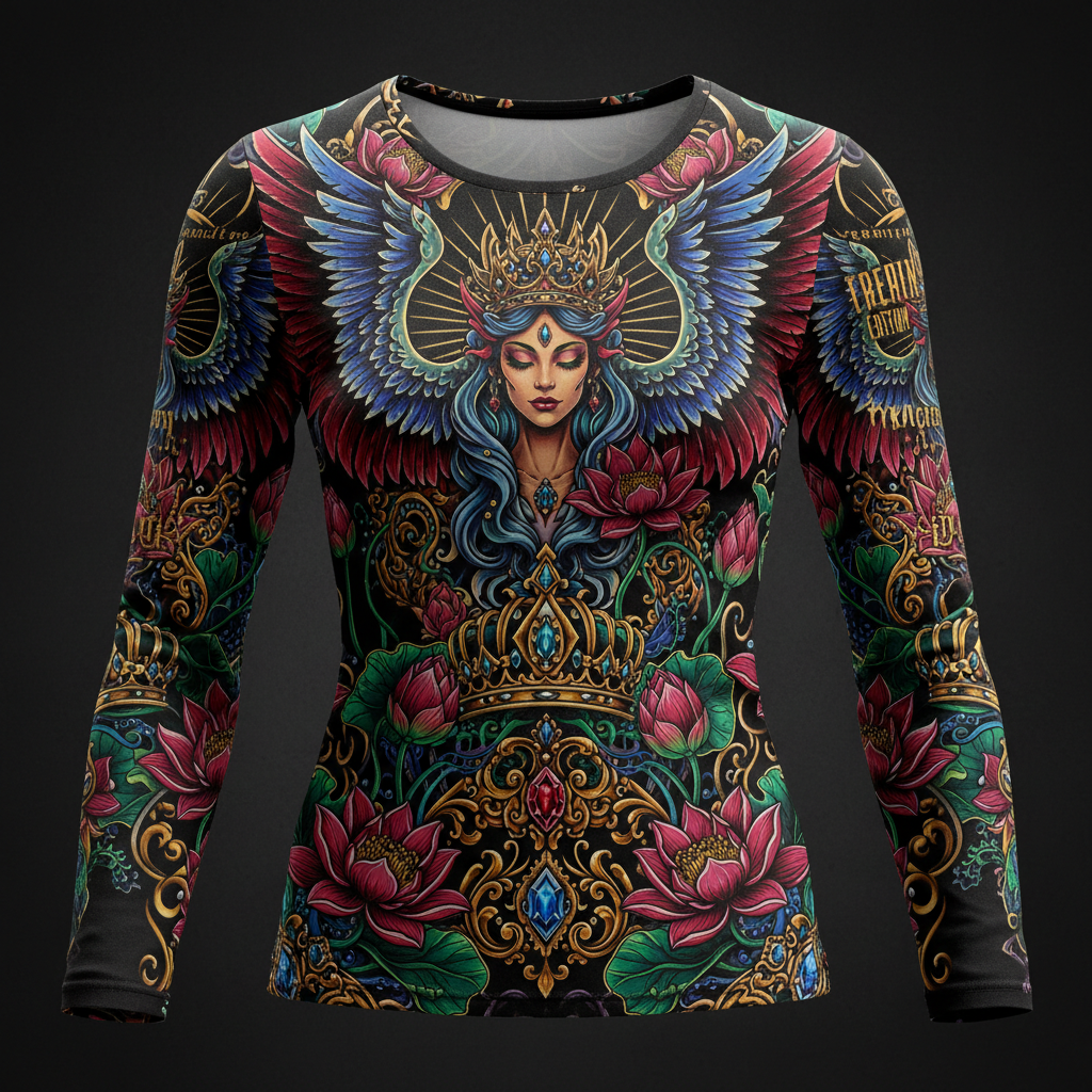 TITAN Women's Long Sleeve Tee - Dragon Goddess Crown Edition Design