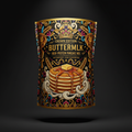 TITAN High-Protein Pancake Mix Buttermilk — Crown Edition bold tattoo-style artwork