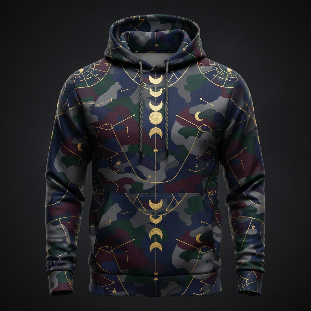 TITAN Men's Performance Hoodie — Midnight Camo dark luxurious design